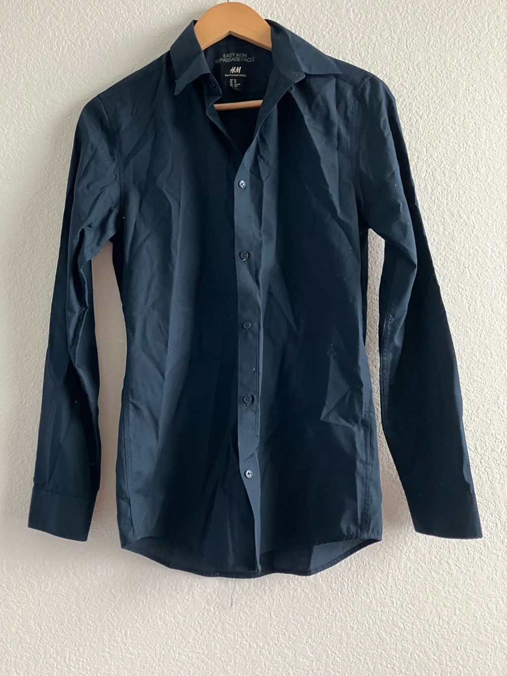 Men's Navy Slim Dress Shirt